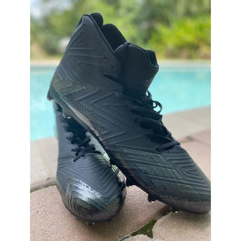 Adidas Freak X Carbon Mid Black Football Cleats Men’s Size 17. New. No Box.